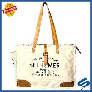 Canvas Leather Tote Bag Shoulder Hobo Travel Handbag Satchel Chic